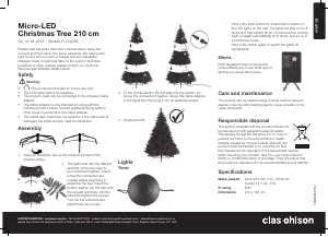 Manual Clas Ohlson LR-450036 Christmas Tree