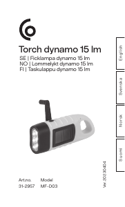 Bruksanvisning Clas Ohlson MF-D03 Lommelykt