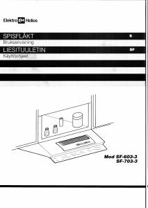 Bruksanvisning ElektroHelios SF703-3 Köksfläkt