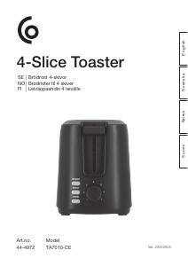 Manual Clas Ohlson TA7010-CE Toaster