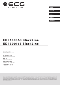 Használati útmutató ECG EDI 100363 BlackLine Mosogatógép