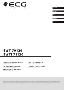 Manuál ECG EWT 70120 Pračka