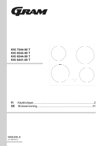 Käyttöohje Gram KKI 7544-90 T Keittotaso