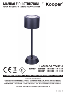 Handleiding Kooper 5914539 Touch Lamp