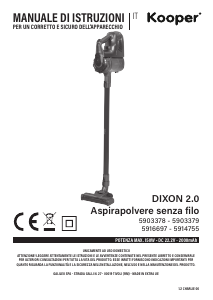 Manual Kooper 5903378 Dixon 2.0 Vacuum Cleaner