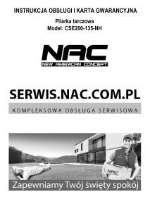 Instrukcja NAC CSE200-135-NH Pilarka tarczowa