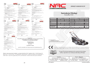Instrukcja NAC S460VBS500 Kosiarka