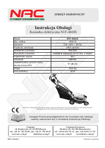 Instrukcja NAC N1F-460JS Kosiarka