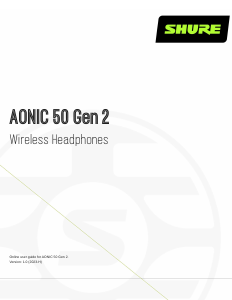 Handleiding Shure Aonic 50 Gen 2 Koptelefoon