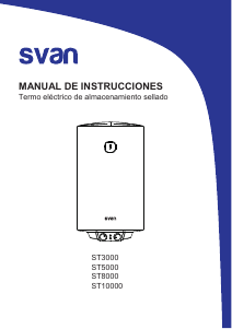 Manual de uso Svan ST3000 Calentador de agua