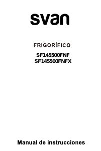 Manual de uso Svan SF145500FNFX Frigorífico combinado