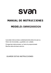 Manual de uso Svan SMWI2800DGN Microondas