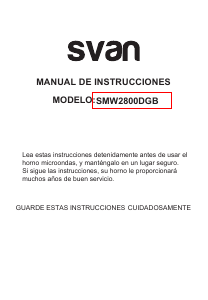 Manual de uso Svan SMW2800DGB Microondas