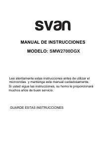 Manual de uso Svan SMW2700DGX Microondas