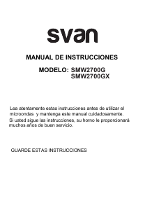 Manual de uso Svan SMW2700G Microondas