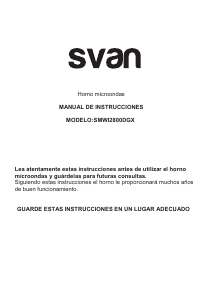 Manual de uso Svan SMWI2800DGX Microondas