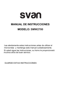 Manual de uso Svan SMW2700 Microondas