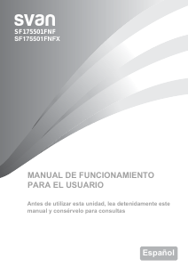 Manual de uso Svan SF175501FNFX Frigorífico combinado