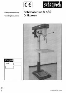 Bedienungsanleitung Scheppach b s32 Tischbohrmaschine