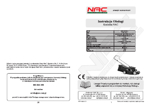 Instrukcja NAC SPSLM14101 Kosiarka
