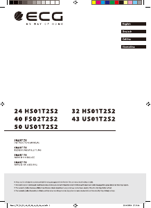 Manuál ECG 40 FS02T2S2 LED televize