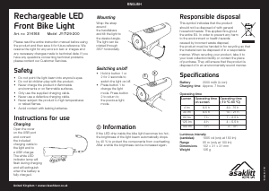 Manual Asaklitt JY-7129-200 Bicycle Light