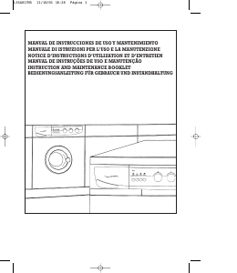 Manuale Fagor 1FE-417 Lavatrice