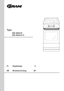 Käyttöohje Gram EKI 4554-91 Liesi