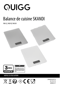 Mode d’emploi Quigg 948-M Skandi Balance de cuisine