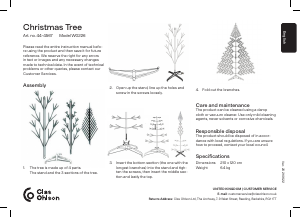 Handleiding Clas Ohlson W0226 Kerstboom