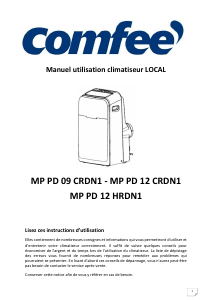 Mode d’emploi Comfee MP PD 12 HRDN1 Climatiseur