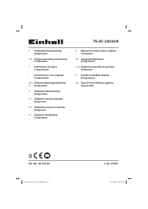 Käyttöohje Einhell TE-AC 230/24/8 Kompressori