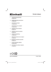 Manual de uso Einhell TE-AC 6 Silent Compresor