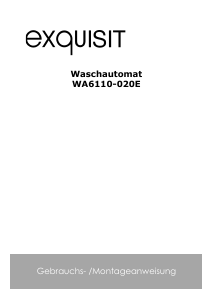 Bedienungsanleitung Exquisit WA6110-020E Waschmaschine