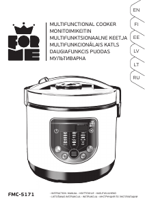 Handleiding ForMe FMC-5171 Multicooker
