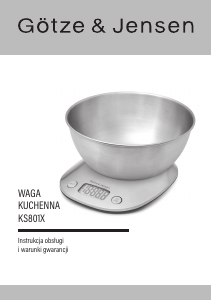 Instrukcja Götze & Jensen KS801X Waga kuchenna