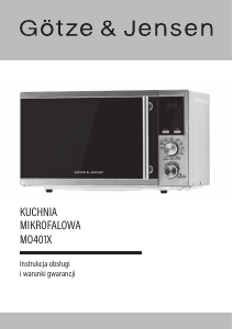 Instrukcja Götze & Jensen MO401X Kuchenka mikrofalowa
