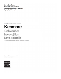 Manual Kenmore 263.14609 Dishwasher