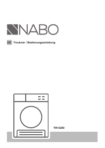 Bedienungsanleitung NABO TW 8200 Trockner