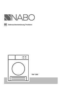 Bedienungsanleitung NABO TW 7200 Trockner