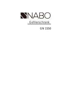 Bedienungsanleitung NABO GN 1550 Gefrierschrank