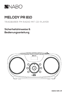 Bedienungsanleitung NABO Melody PR 810 Stereoanlage