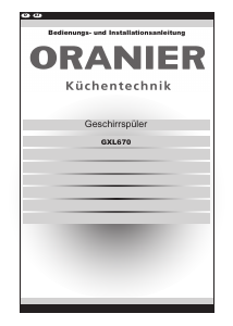 Bedienungsanleitung Oranier GXL 670 Geschirrspüler