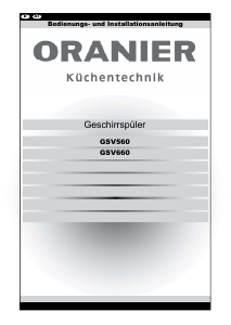 Bedienungsanleitung Oranier GSV 660 Geschirrspüler