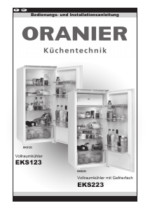 Bedienungsanleitung Oranier EKS 123 Kühlschrank
