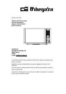 Manual Orbegozo MIG 2380 Microwave