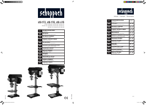 Manuál Scheppach stb t13 Stolní vrtačka