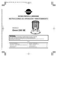 Manual de uso Toyotomi OMNI230SE Calefactor