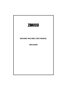 Manual Zanussi ZWS 2105 W Washing Machine