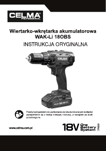 Instrukcja Celma WAK-Li 18OBS Wiertarko-wkrętarka